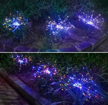 Solar Fireworks LED Lights – Outdoor Garden Copper Wire Star Lights for Christmas & Holiday Decoration