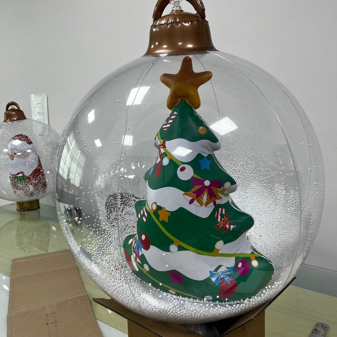 Inflatable Christmas Ball Hanging Ornaments – Holiday Decorations for Xmas Tree, Home & Party