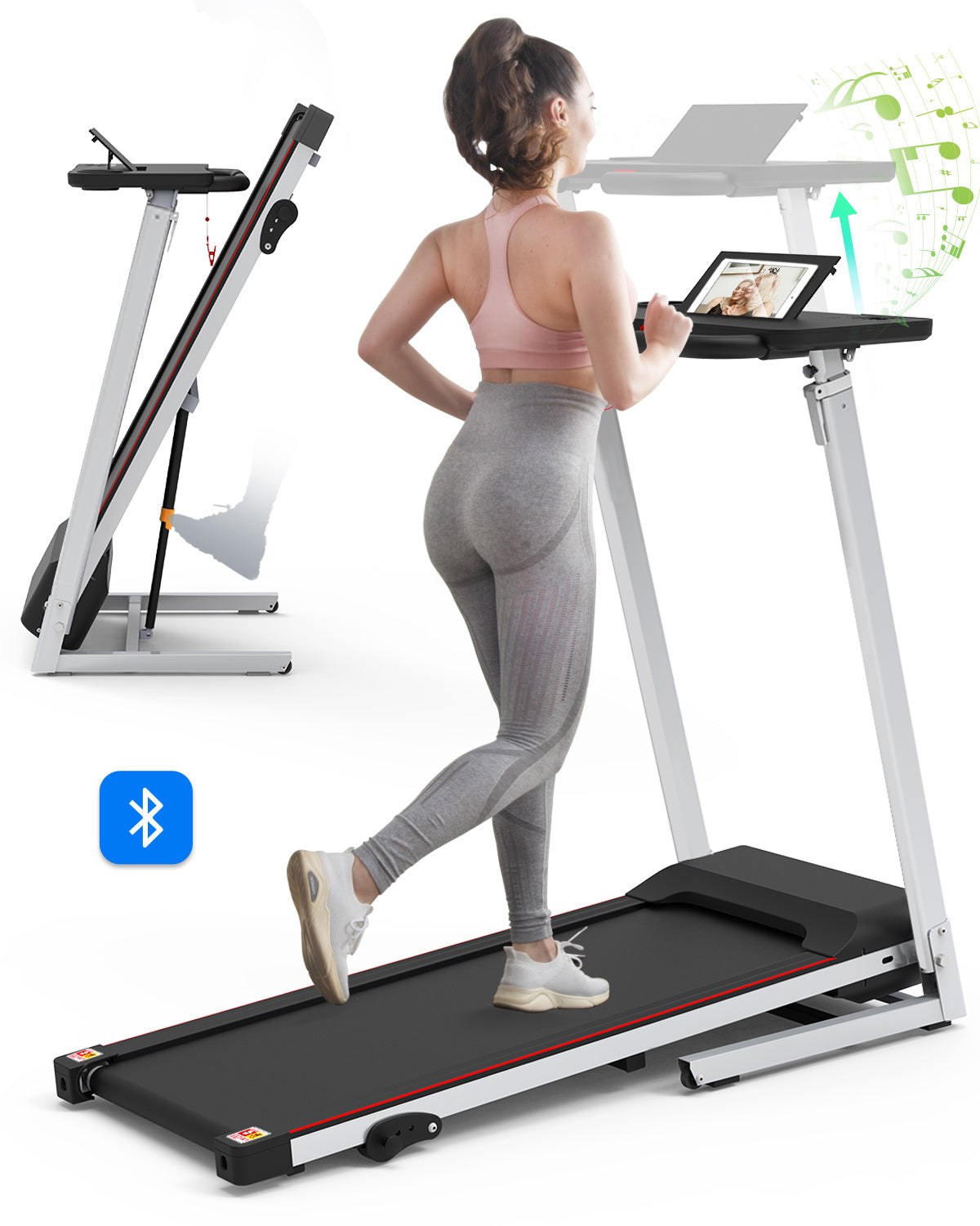 JK1608-2B Treadmill – Electric Home Running Machine with LCD Display & Foldable Design