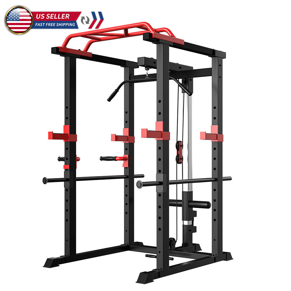 Multi-Functional Power Cage – Adjustable Home Pull-Up & Squat Rack for Full Body Strength Training