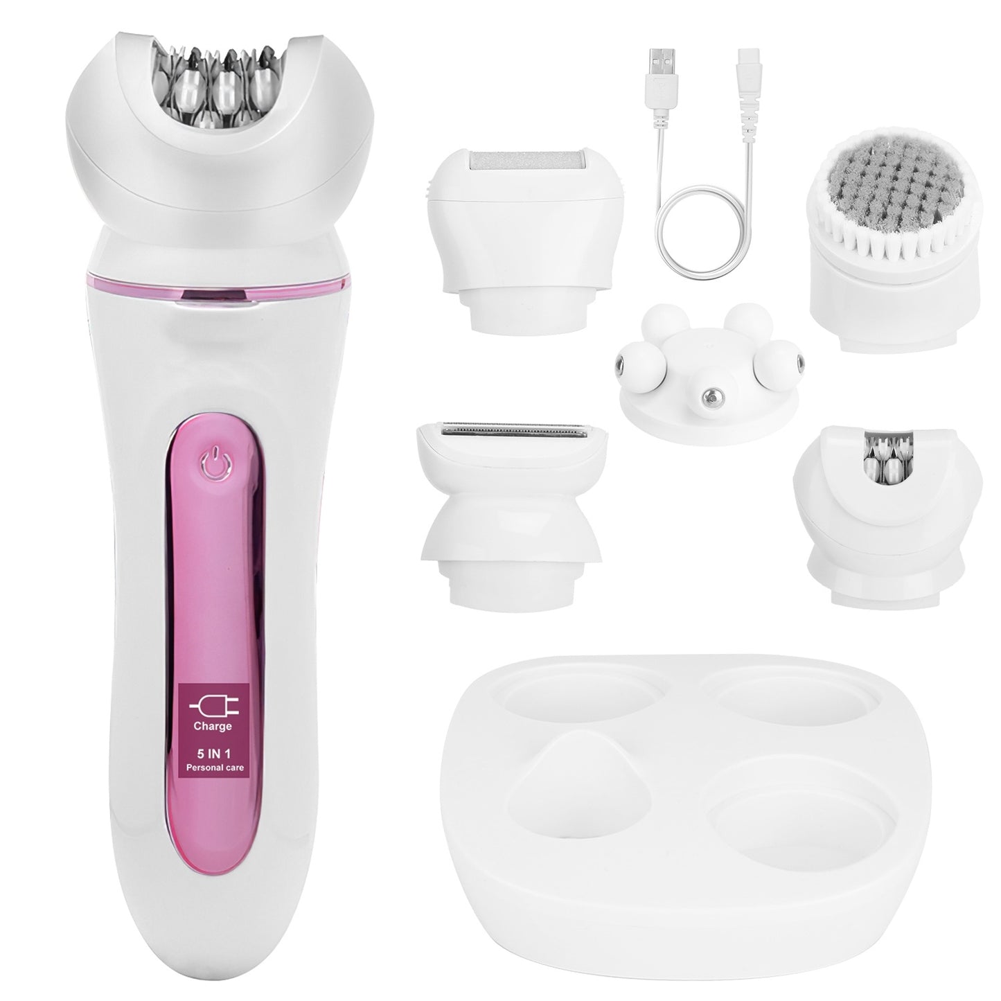 5-in-1 Rechargeable Women’s Grooming Kit with LED Display