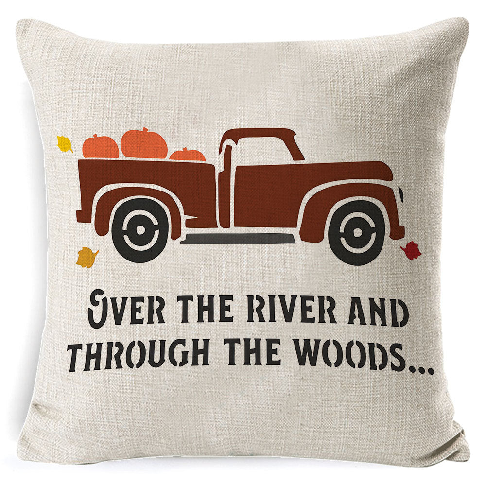 Thanksgiving Pumpkin Car Pillow – Cozy Sofa & Home Decor for Fall Holiday