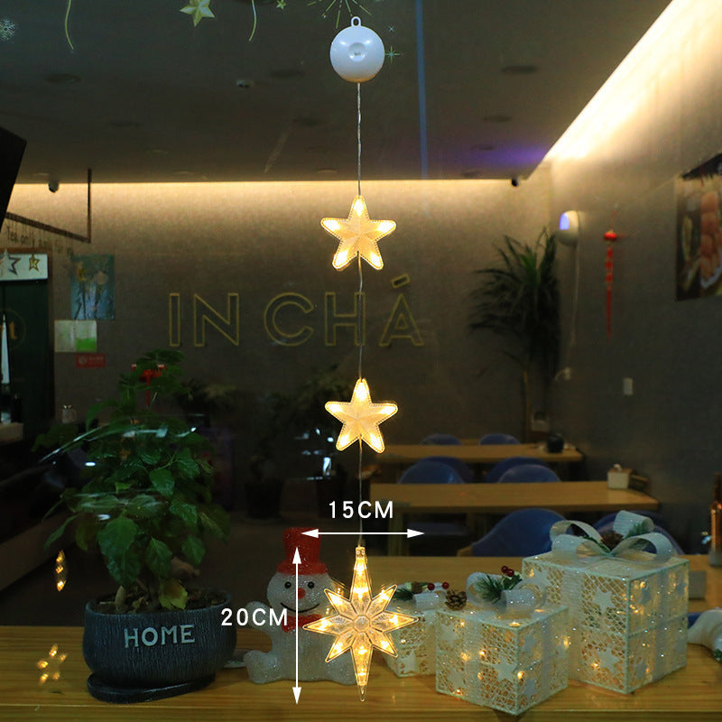 3pcs LED Star Lights – Christmas Window & Tree Decorations | Festive Home & New Year Decor