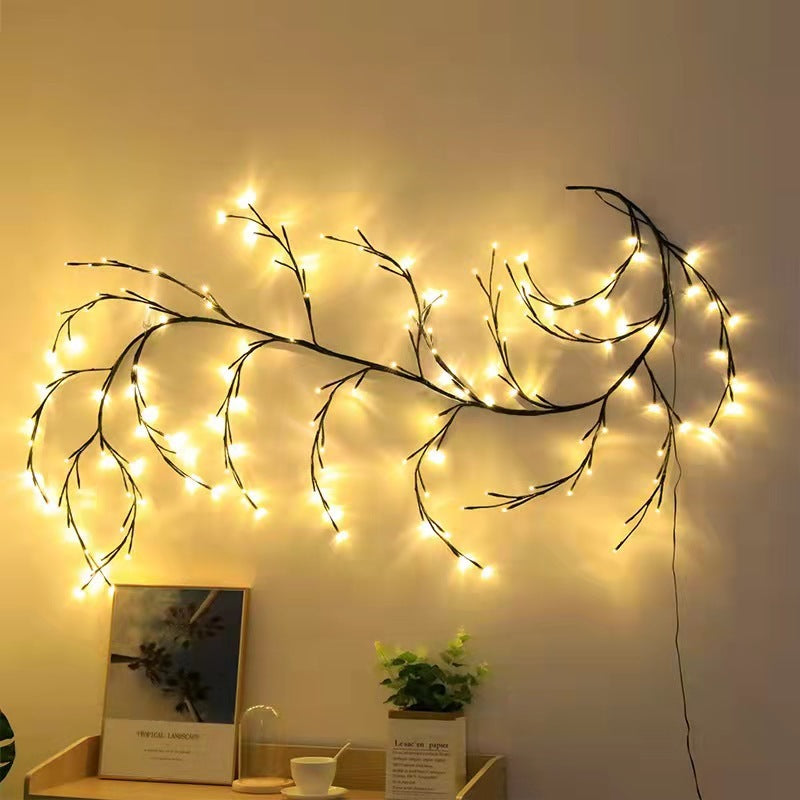 WeddinVines with LED Lights Christmas Garland – Flexible DIY Willow Vine Branch Lights for Room & Wall Decorg Party Decor