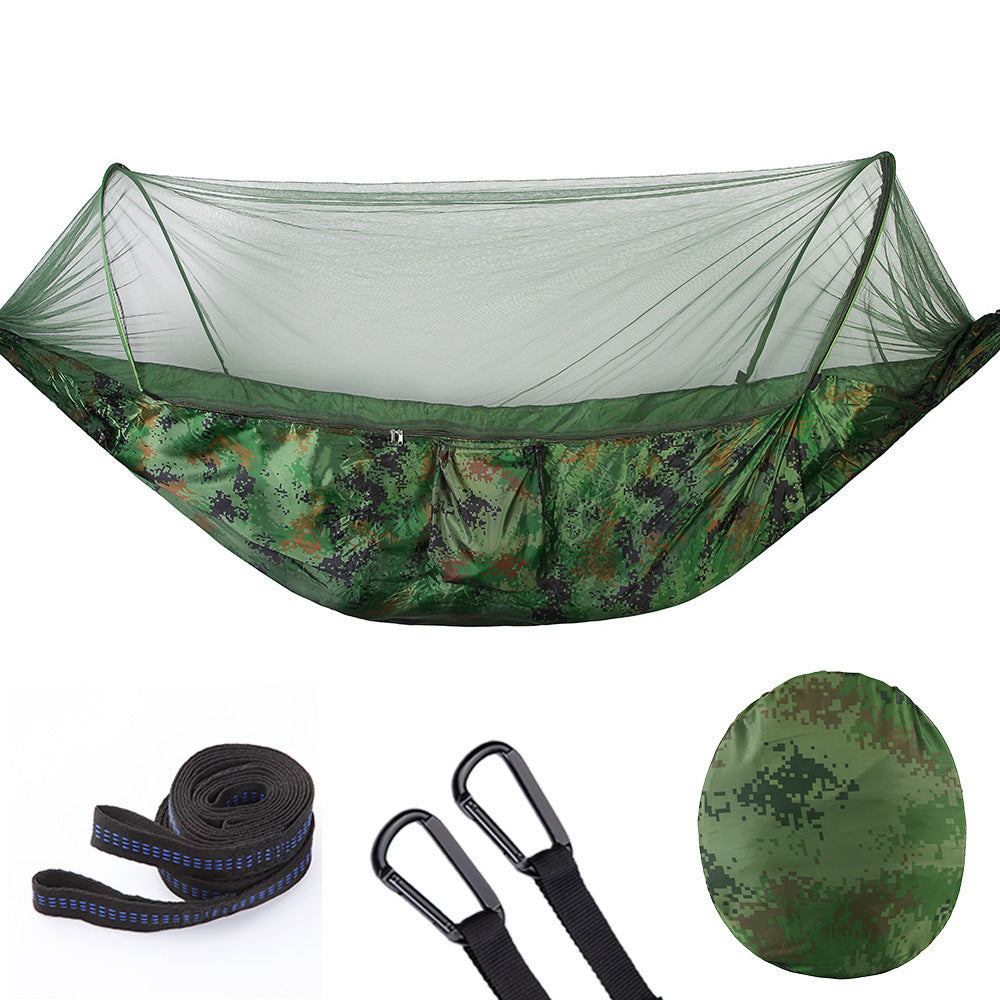 Fully Automatic Hammock with Mosquito Net – Quick Opening Outdoor Bed