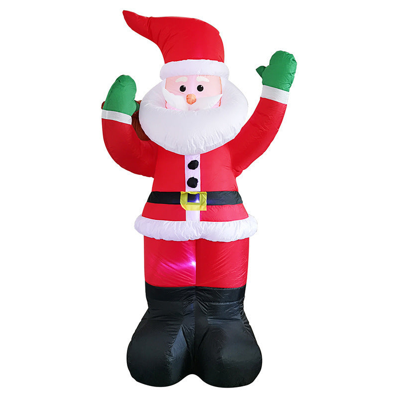 Christmas LED Inflatable Decorations – Glowing Santa, Tree & Snowman for Outdoor Yard & Garden Decor