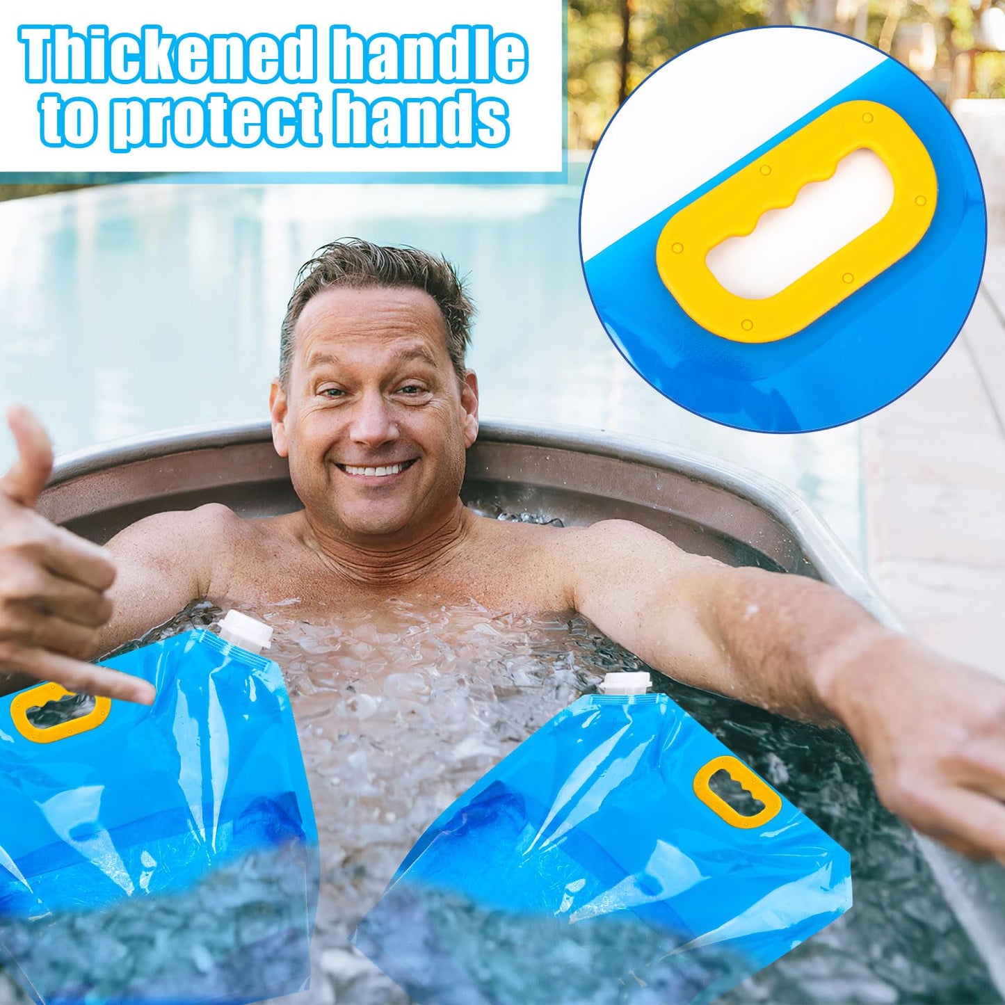 2 Packs Ice Bath Bags, Large Capacity Bathtub Water Bag For Home Cold Plunge Accessories For Cold Water Plunge Tub Portable Ice Bath Bag 10L