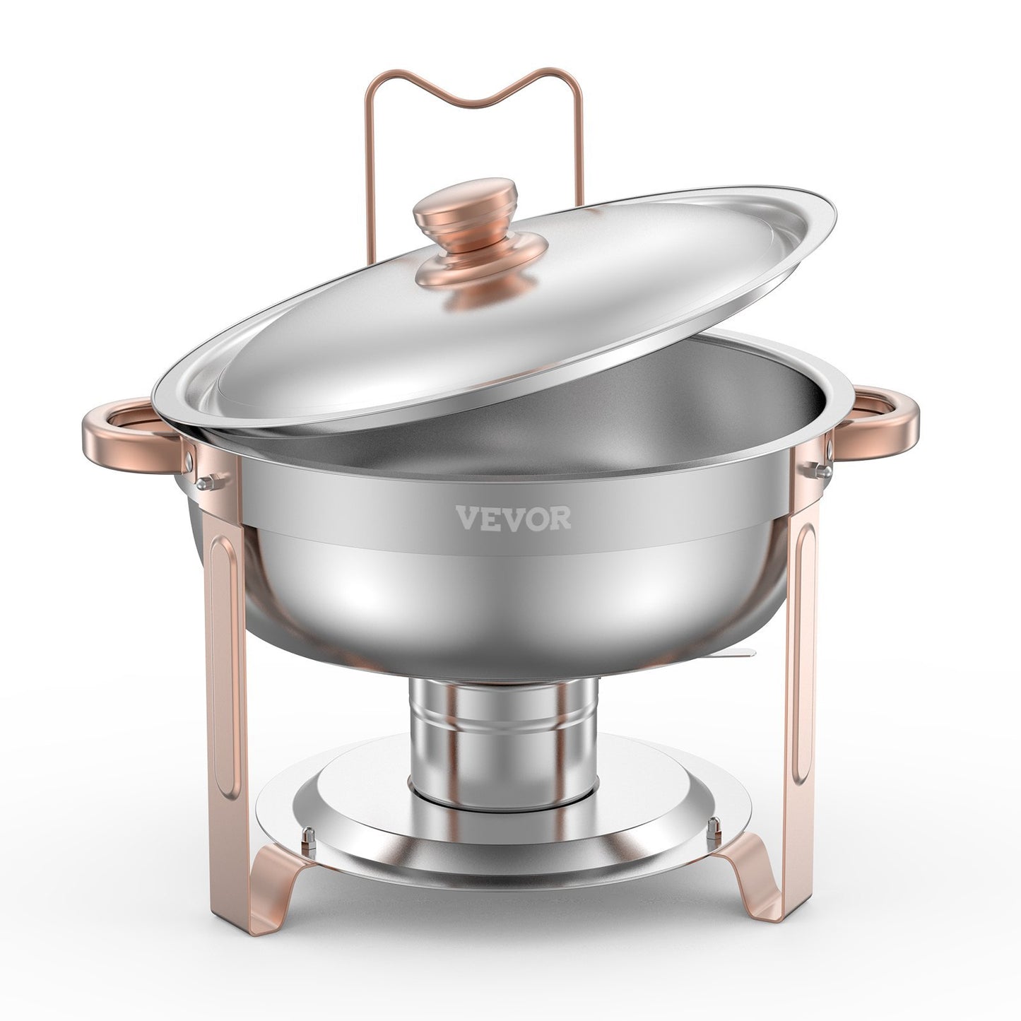 Rose Gold 5Qt Chafing Dish Set (4 Pack) – Stainless Steel Buffet Warmers