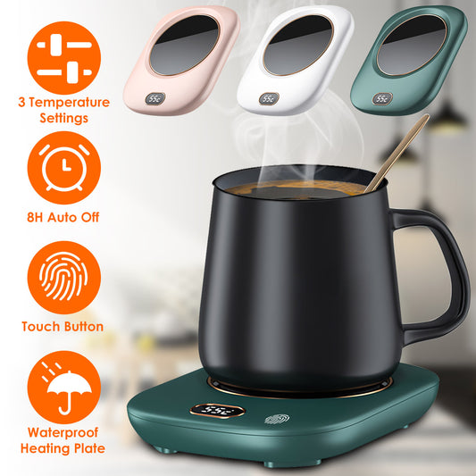 Electric Coffee Mug Warmer – USB Desk Heater with 3 Temps & Auto Shut-Off