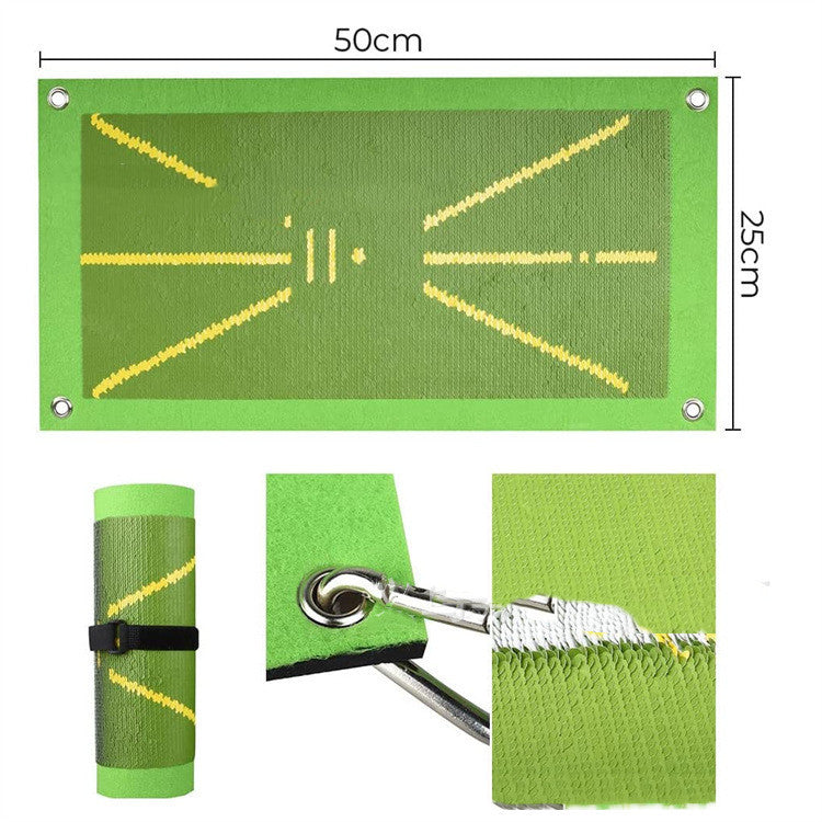 Golf Swing Practice Mat – Directional Hitting Pad with Ball Trace for Swing Path & Accuracy Training