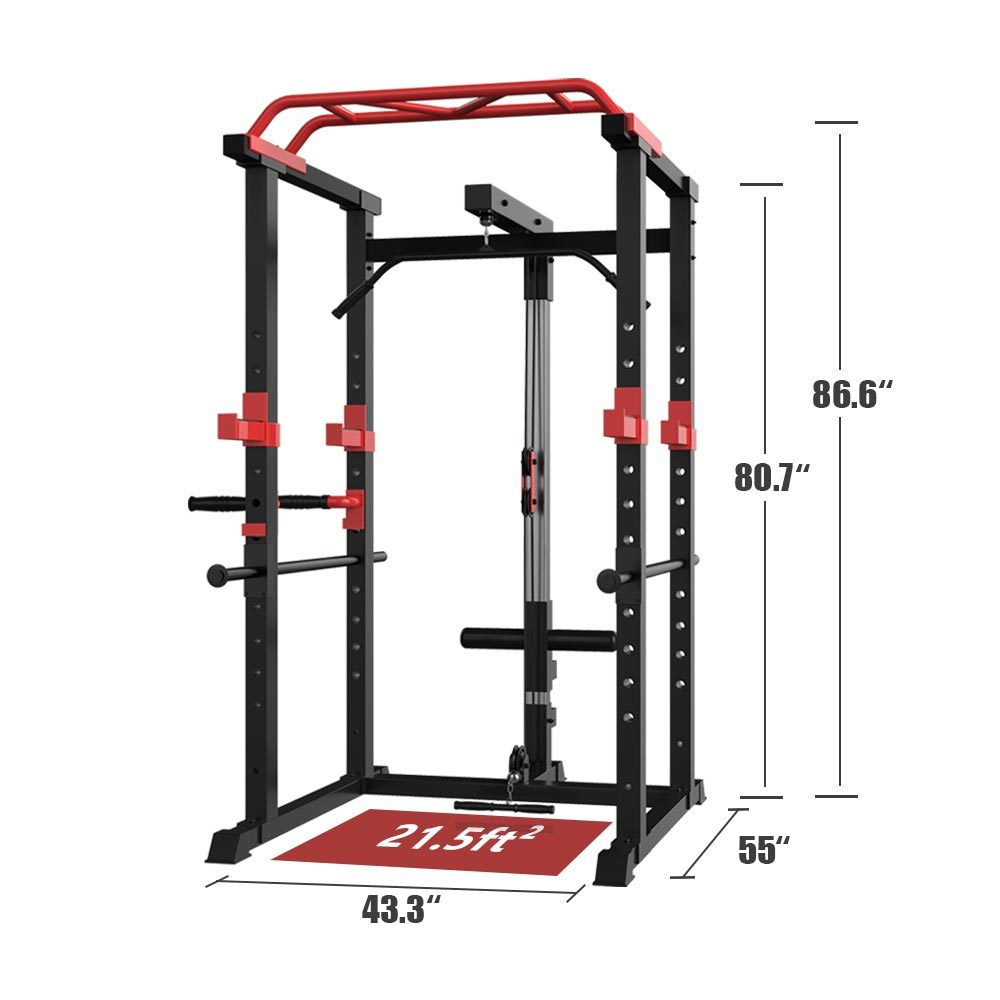 Multi-Functional Power Cage – Adjustable Home Pull-Up & Squat Rack for Full Body Strength Training
