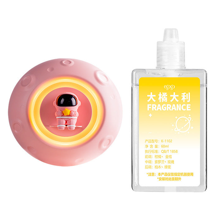 Moon Spaceman Humidifier Machine Traceless Wall Mount Led Night Light Rest Essential Oil Diffuser