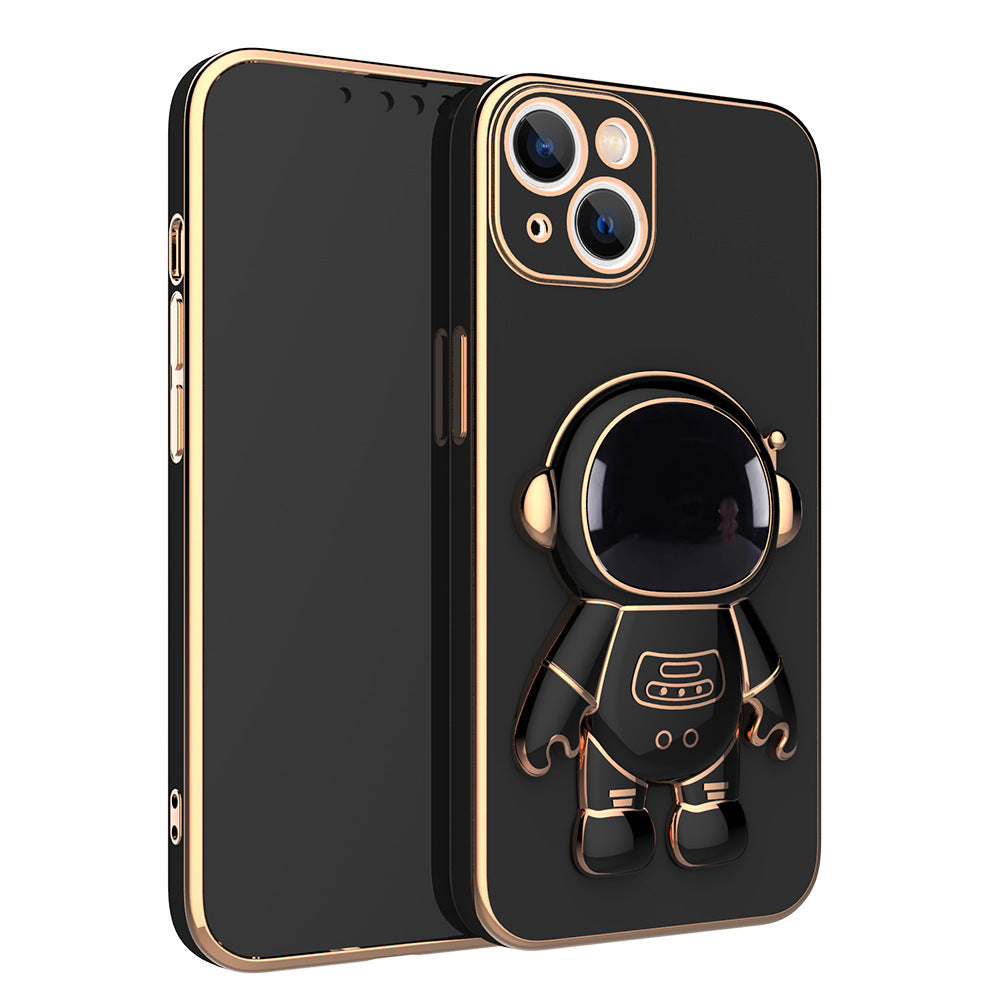3D Astronaut Phone Case – Anti-Drop Electroplating Bracket Cover