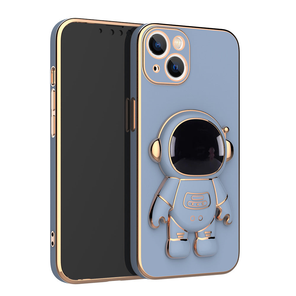 3D Astronaut Phone Case – Anti-Drop Electroplating Bracket Cover