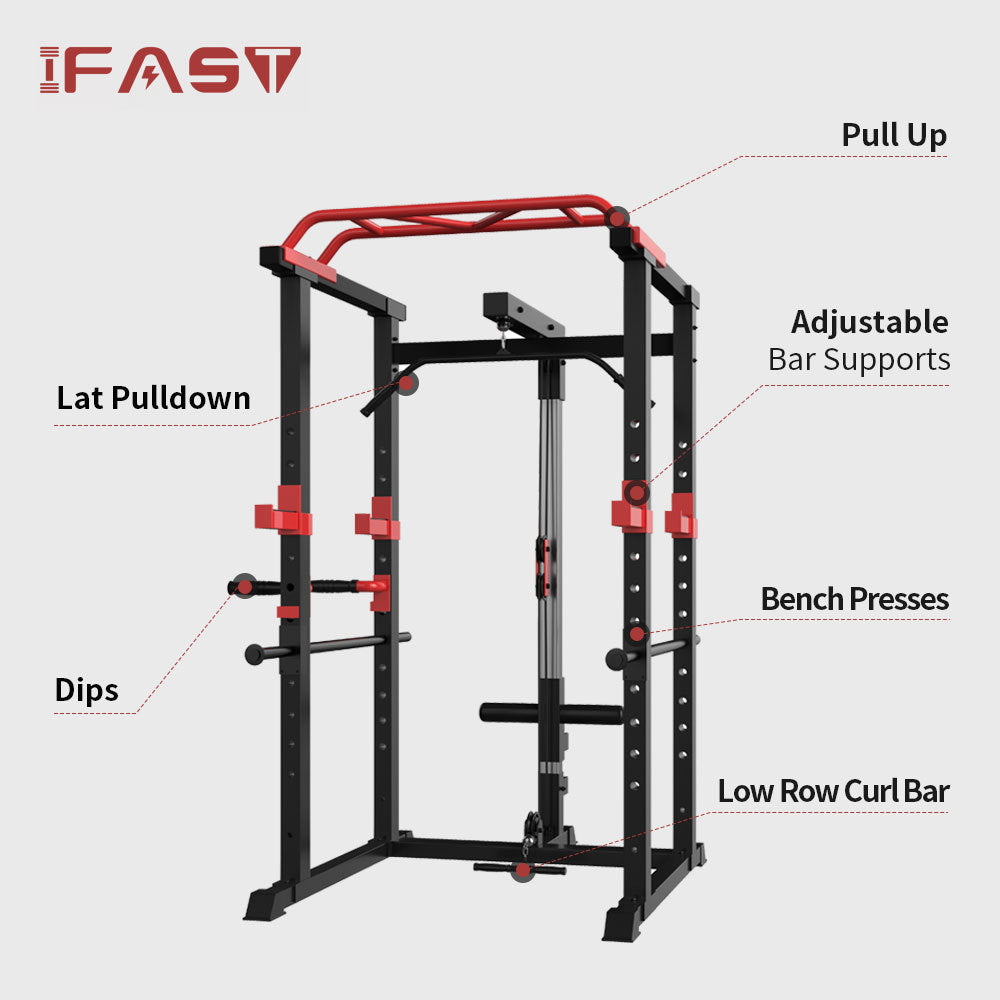 Multi-Functional Power Cage – Adjustable Home Pull-Up & Squat Rack for Full Body Strength Training