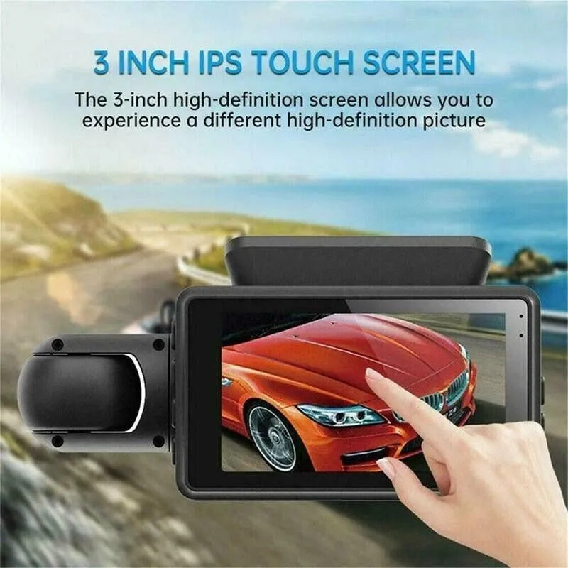 1080P Dual Lens Car Dash Cam – Front & Inside Video Recorder with G-Sensor