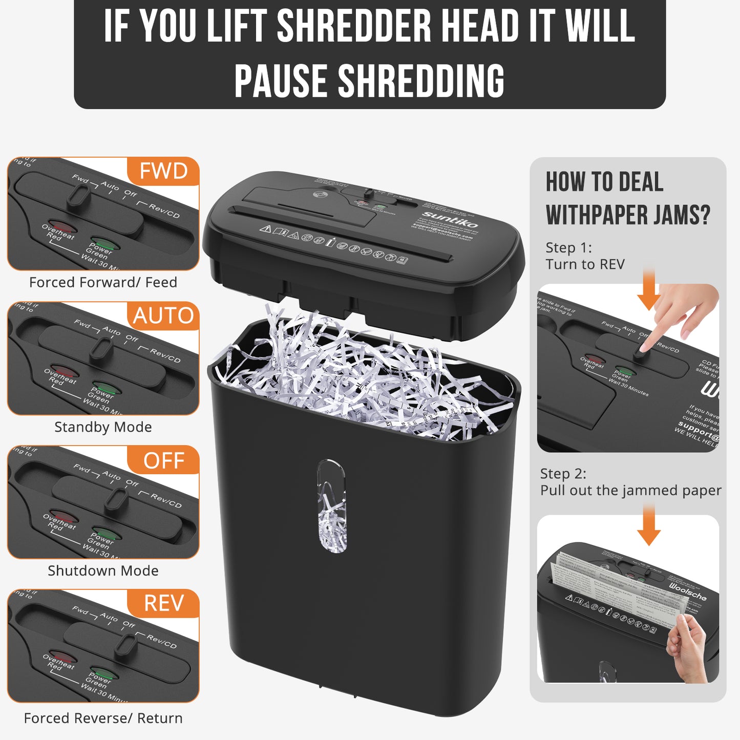 10-Sheet Strip Paper Shredder with 3.17-Gallon Basket, CD & Credit Card Shredder, P-2 Security Level, Anti-Jam System, Fast and Durable Home Office Shredder (ETL Certified)