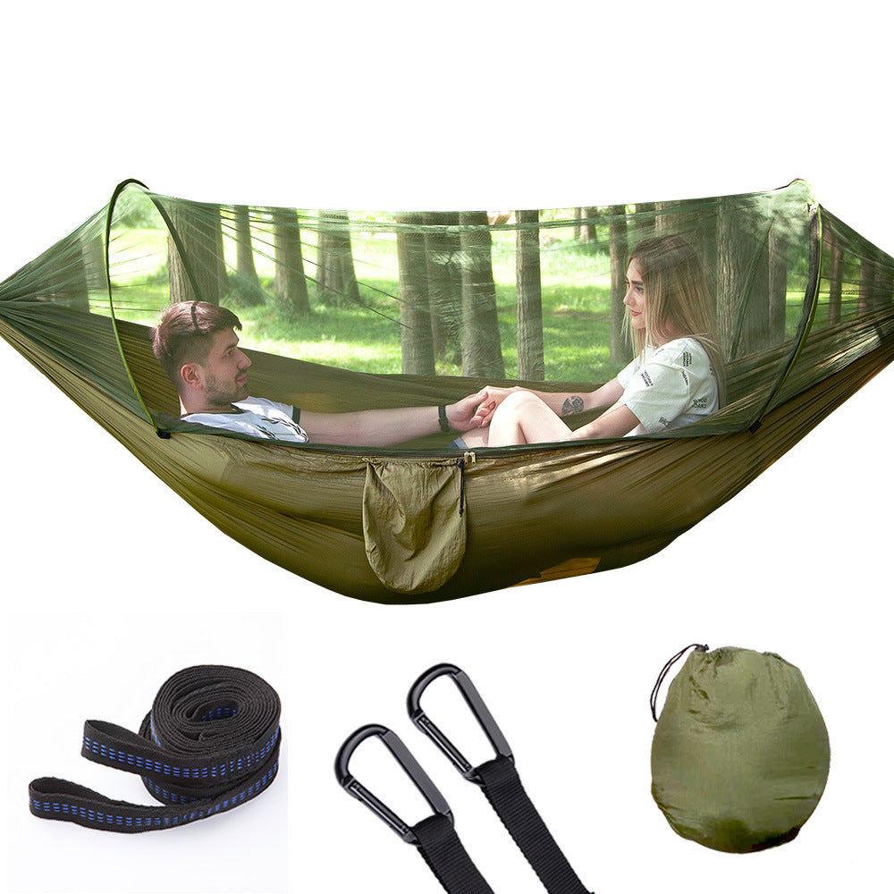 Fully Automatic Hammock with Mosquito Net – Quick Opening Outdoor Bed