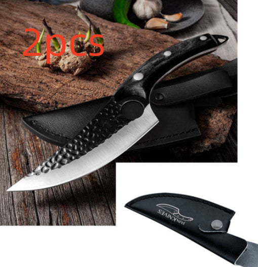 Butcher Scimitar Knife for Meat Cutting and Boning, Stainless Steel Blade, Ergonomic Handle