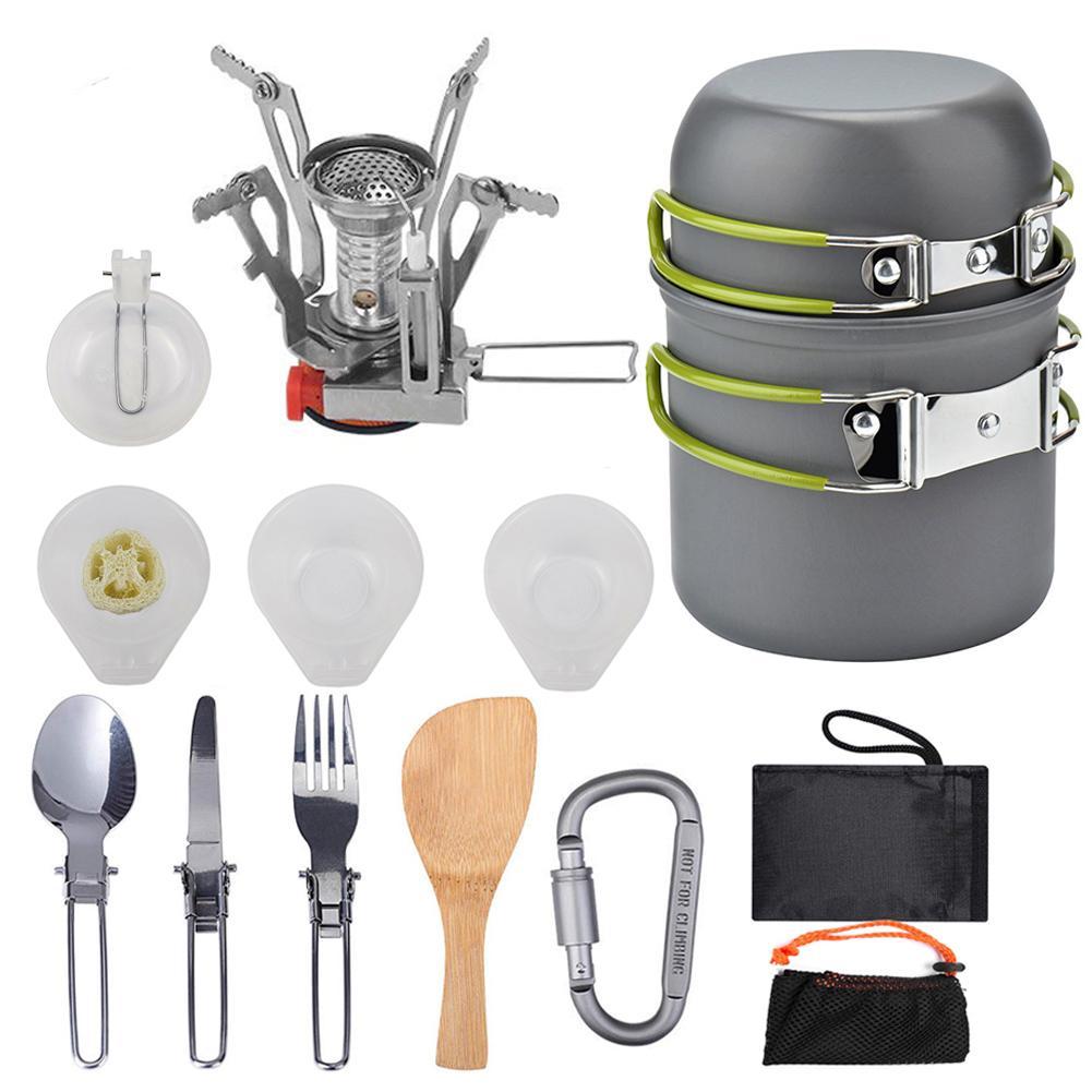 Outdoor Camping Cookware Kit – Lightweight Aluminum Cooking Set