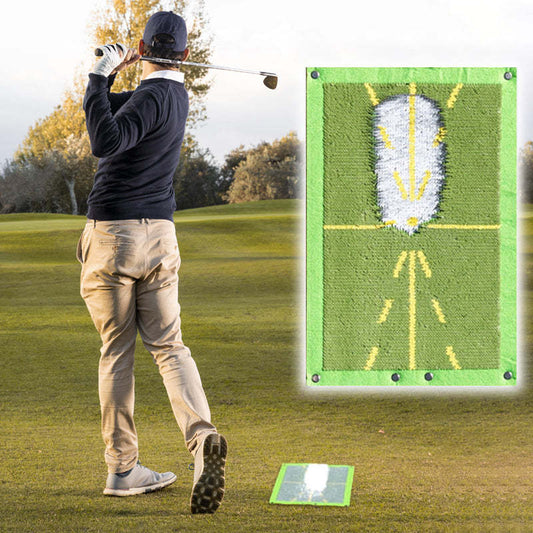Golf Swing Practice Mat – Directional Hitting Pad with Ball Trace for Swing Path & Accuracy Training