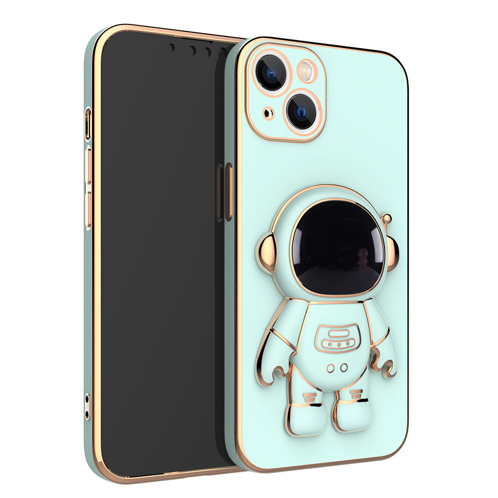3D Astronaut Phone Case – Anti-Drop Electroplating Bracket Cover
