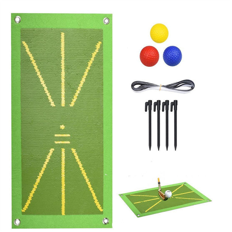 Golf Swing Practice Mat – Directional Hitting Pad with Ball Trace for Swing Path & Accuracy Training