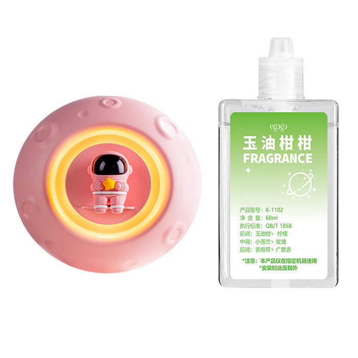 Moon Spaceman Humidifier Machine Traceless Wall Mount Led Night Light Rest Essential Oil Diffuser