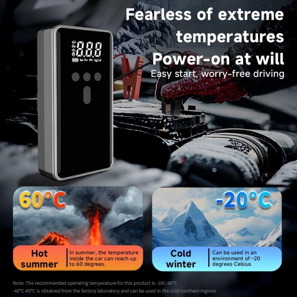 12V Car Jump Starter with Air Compressor – 2000A & Digital Tire Pump