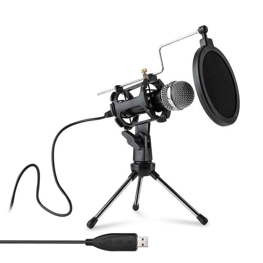 Desktop Microphone – Compatible with Mobile Phone, PC & Laptop for Recording, Streaming & Gaming