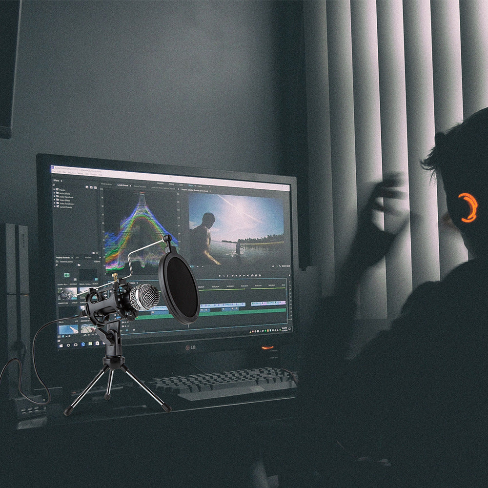 Desktop Microphone – Compatible with Mobile Phone, PC & Laptop for Recording, Streaming & Gaming