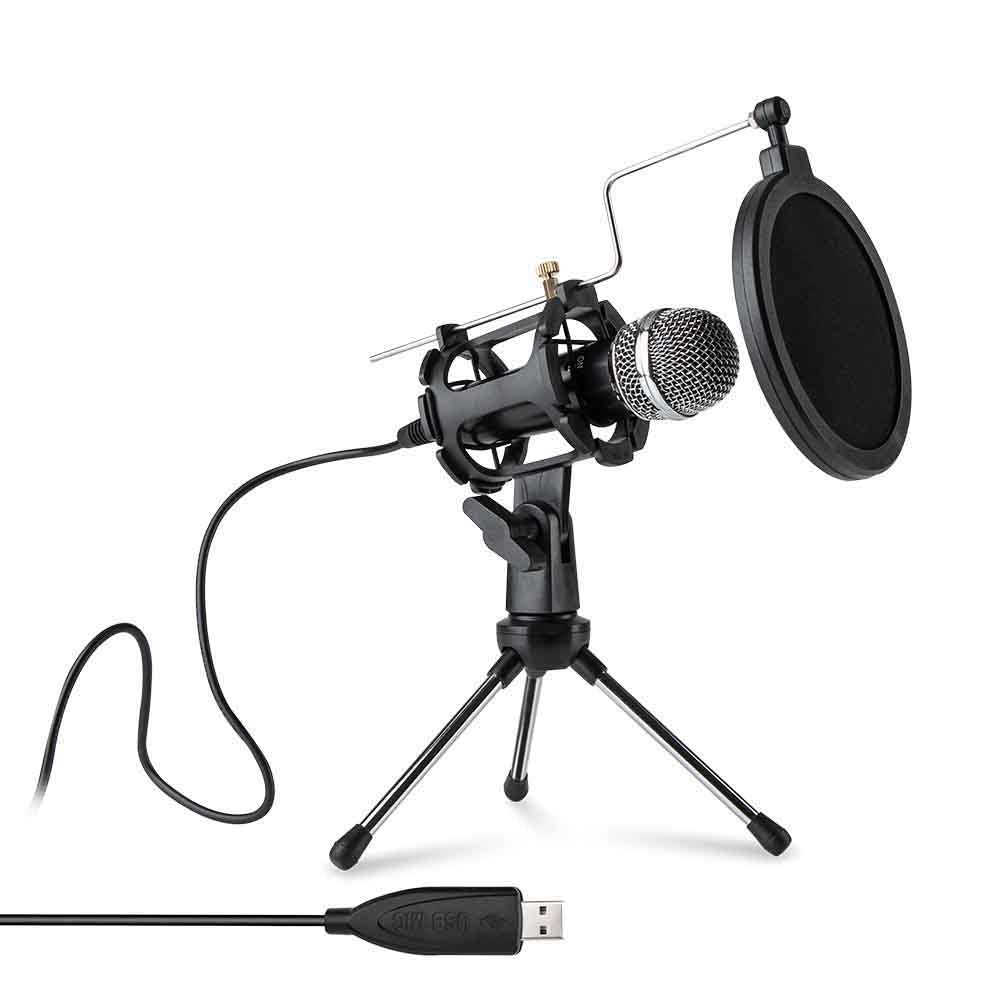 Desktop Microphone – Compatible with Mobile Phone, PC & Laptop for Recording, Streaming & Gaming