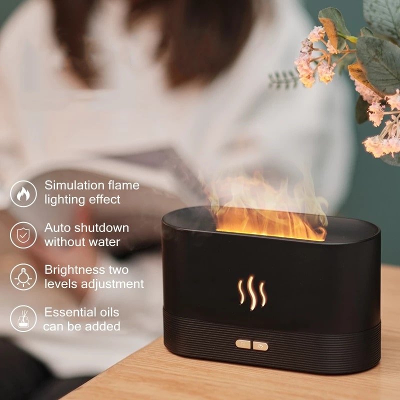 Ultrasonic USB Essential Oil Aroma Diffuser – Fire Design