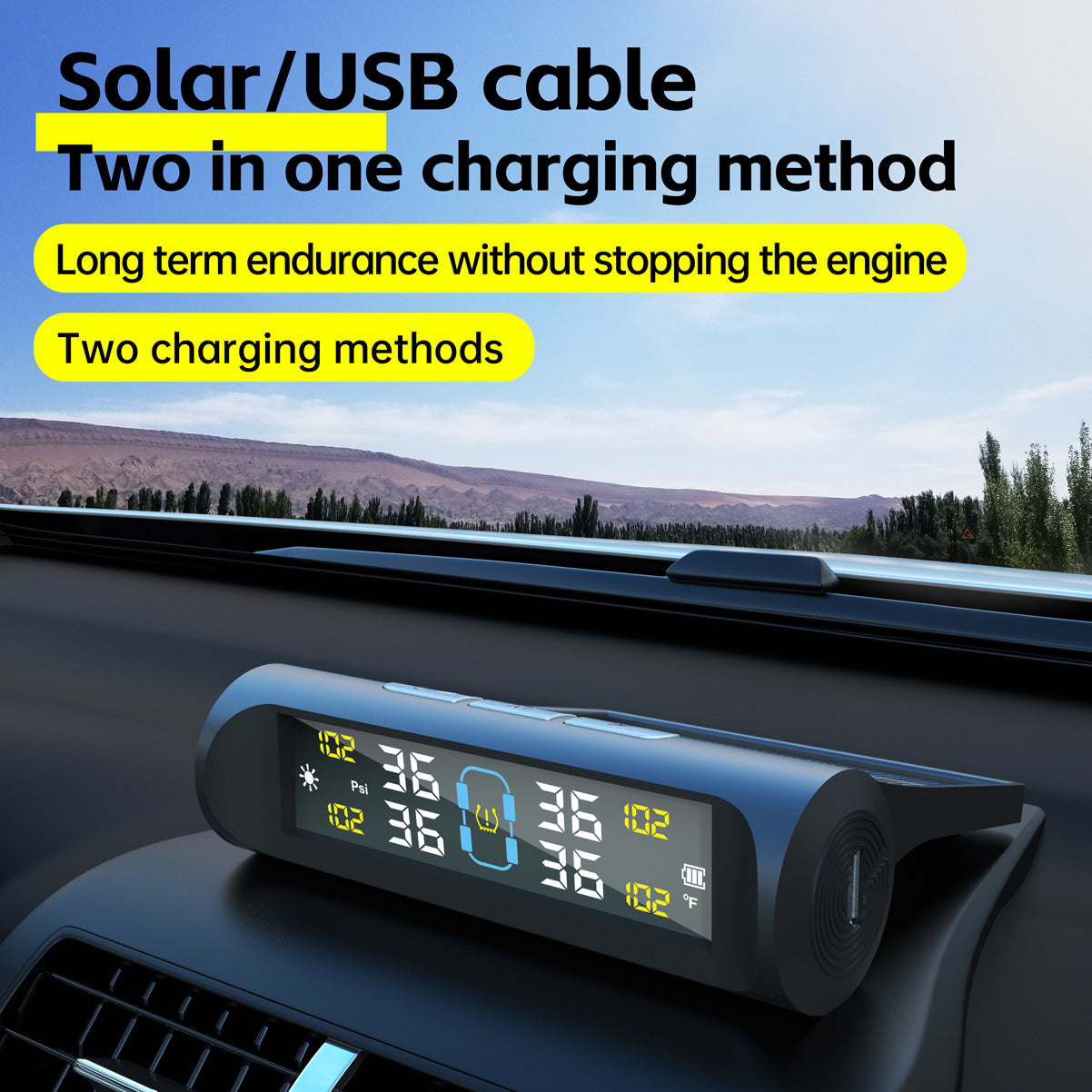 Wireless Tire Pressure Monitoring System (TPMS) for Cars