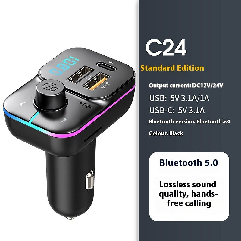 Car Bluetooth MP3 Player & Charger – Wireless FM Transmitter Adapter