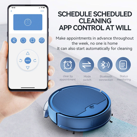 Smart Robot Vacuum Cleaner – 2000Pa Suction, Large Water Tank & Mobile App Control